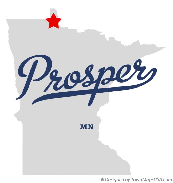 Map of Prosper Minnesota MN