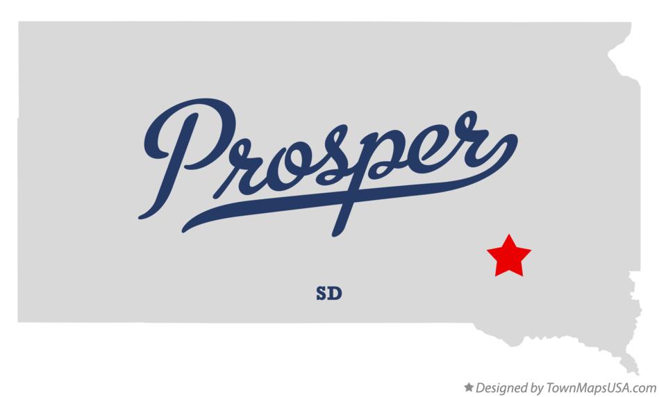 Map of Prosper South Dakota SD