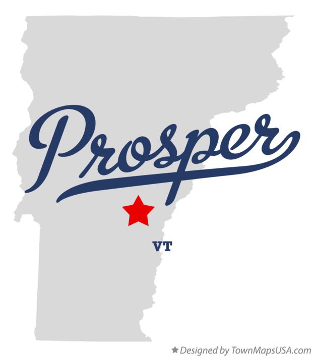 Map of Prosper Vermont VT