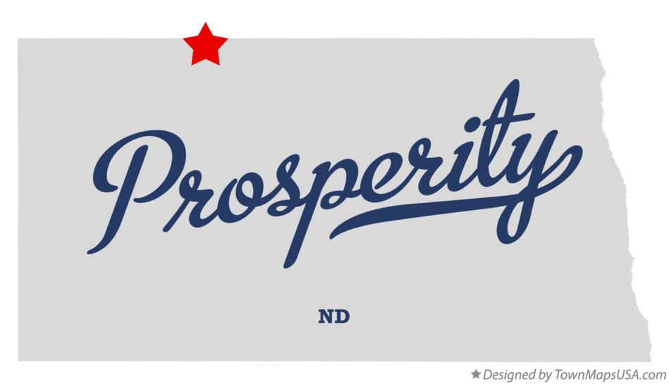 Map of Prosperity North Dakota ND