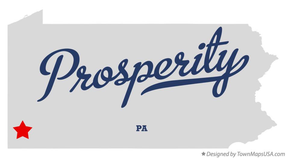 Map of Prosperity Pennsylvania PA