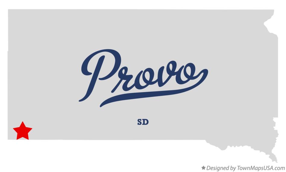 Map of Provo South Dakota SD