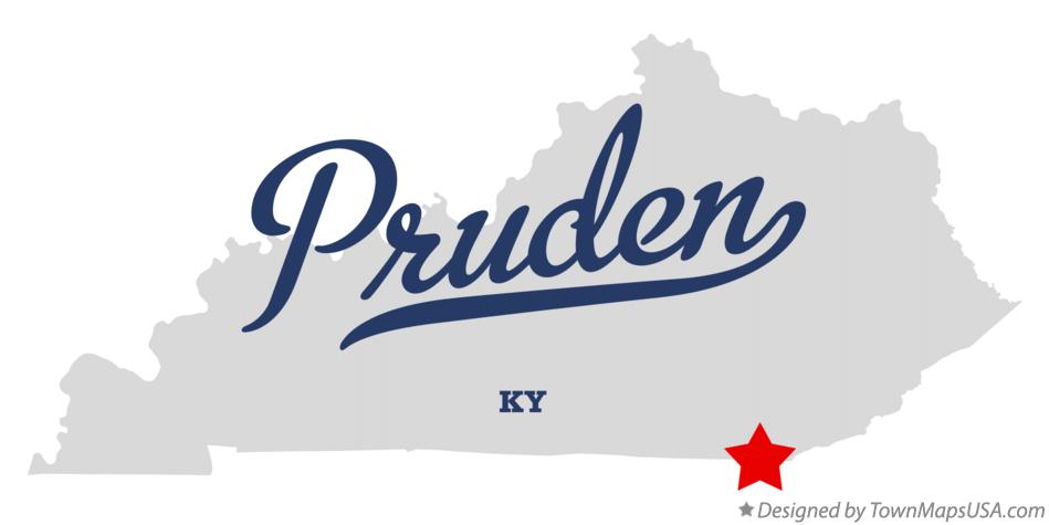 Map of Pruden Kentucky KY
