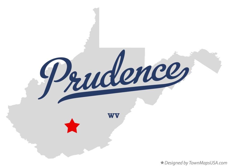 Map of Prudence, WV, West Virginia