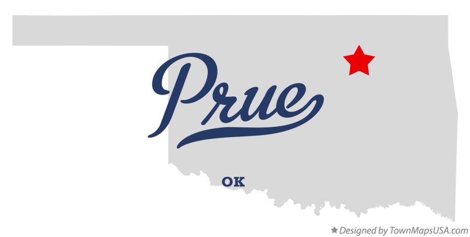 Map of Prue Oklahoma OK