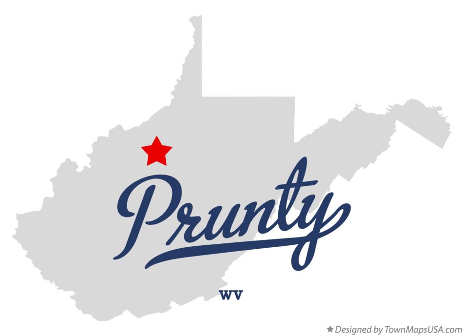 Map of Prunty West Virginia WV