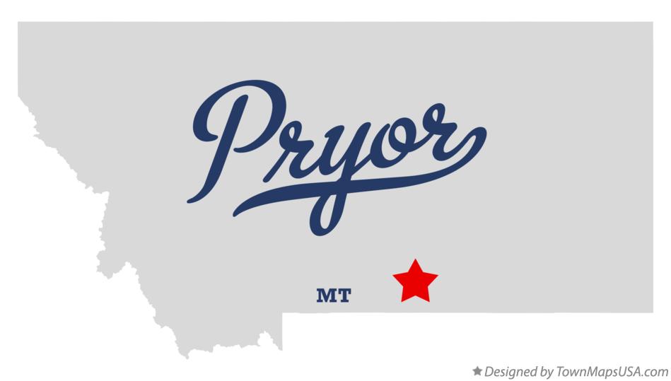 Map of Pryor Montana MT