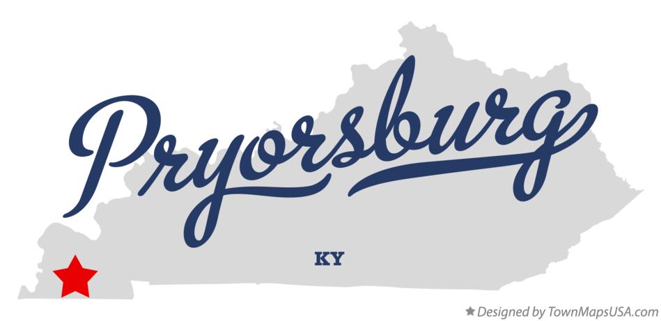 Map of Pryorsburg Kentucky KY