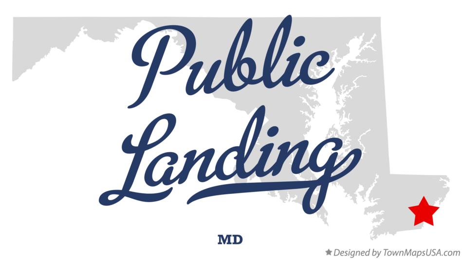 Map of Public Landing Maryland MD
