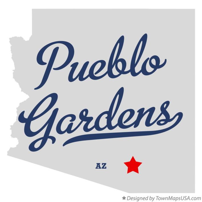 Map of Pueblo Gardens Arizona AZ