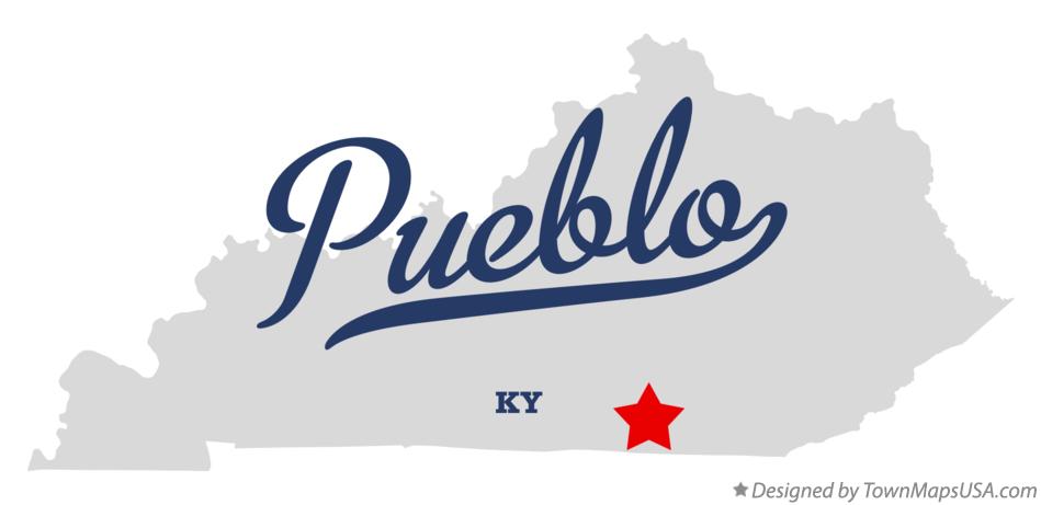 Map of Pueblo Kentucky KY