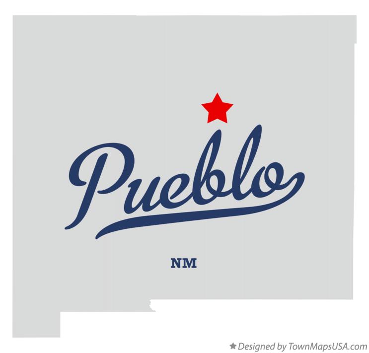 Map of Pueblo New Mexico NM