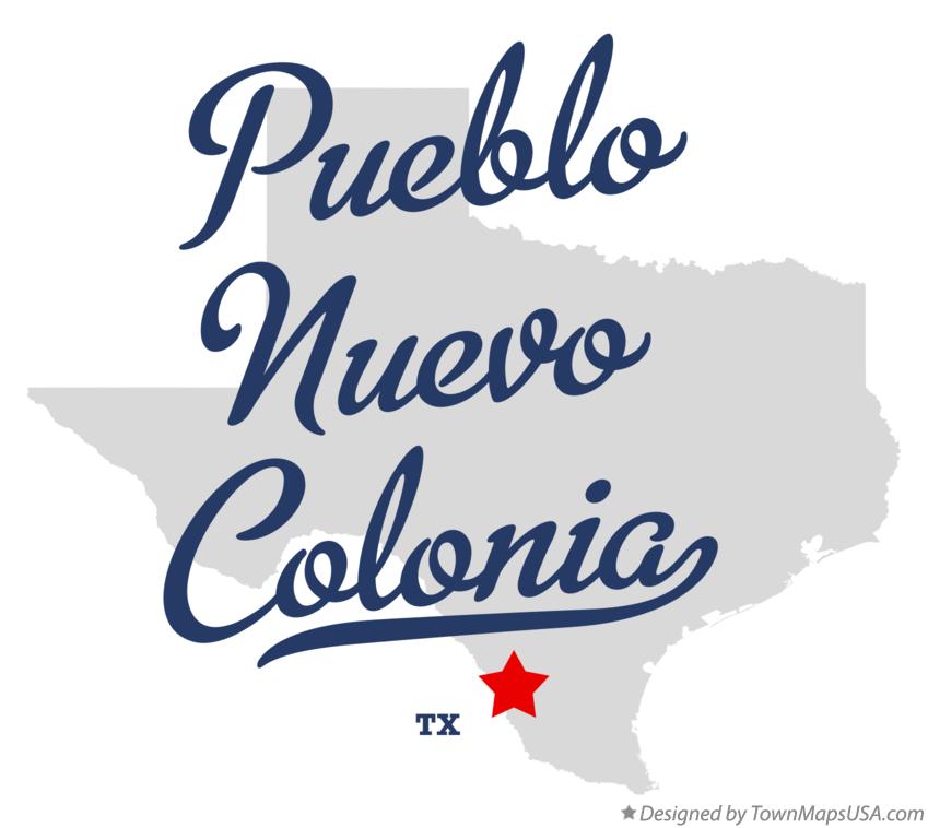 Map of Pueblo Nuevo Colonia Texas TX