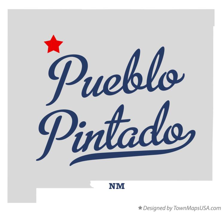 Map of Pueblo Pintado New Mexico NM