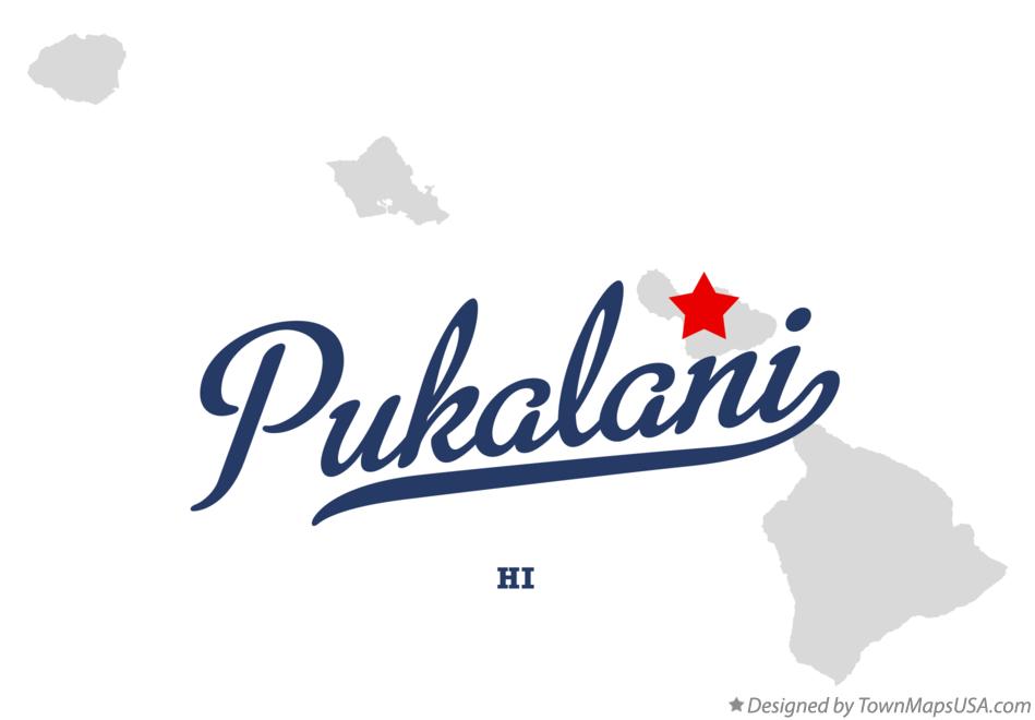 Map of Pukalani Hawaii HI