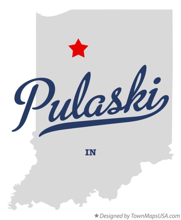 Map of Pulaski Indiana IN