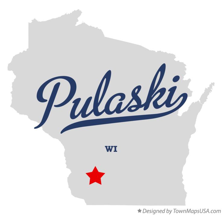 Map of Pulaski Wisconsin WI