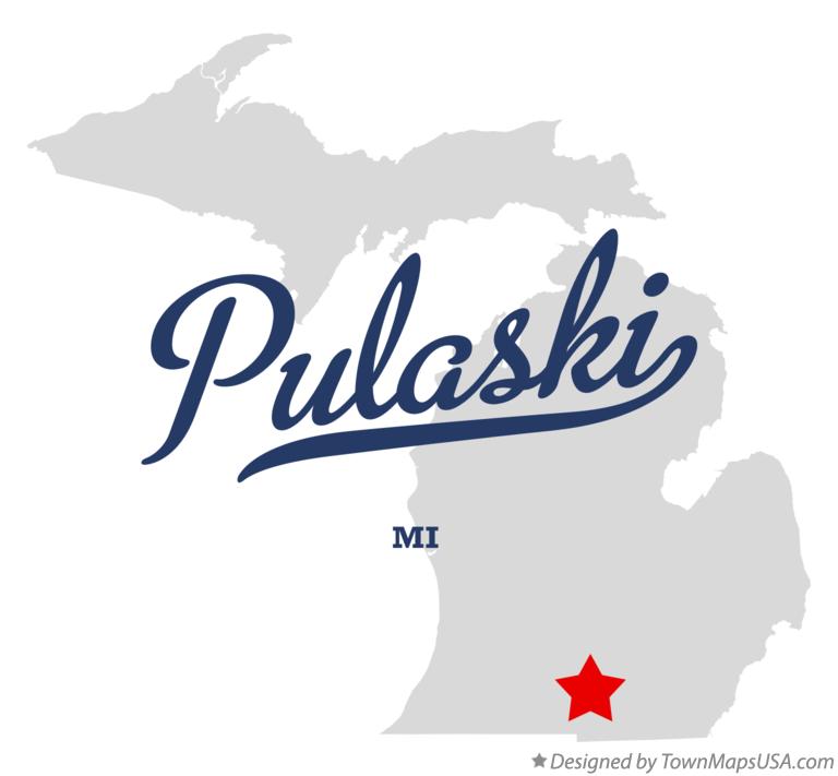 Map of Pulaski Michigan MI