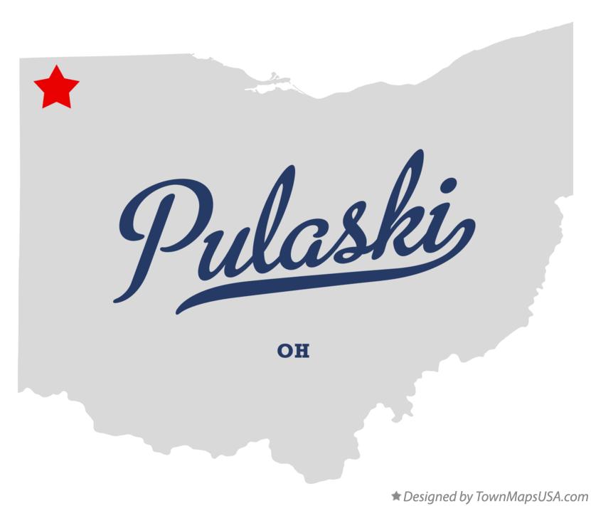 Map of Pulaski Ohio OH