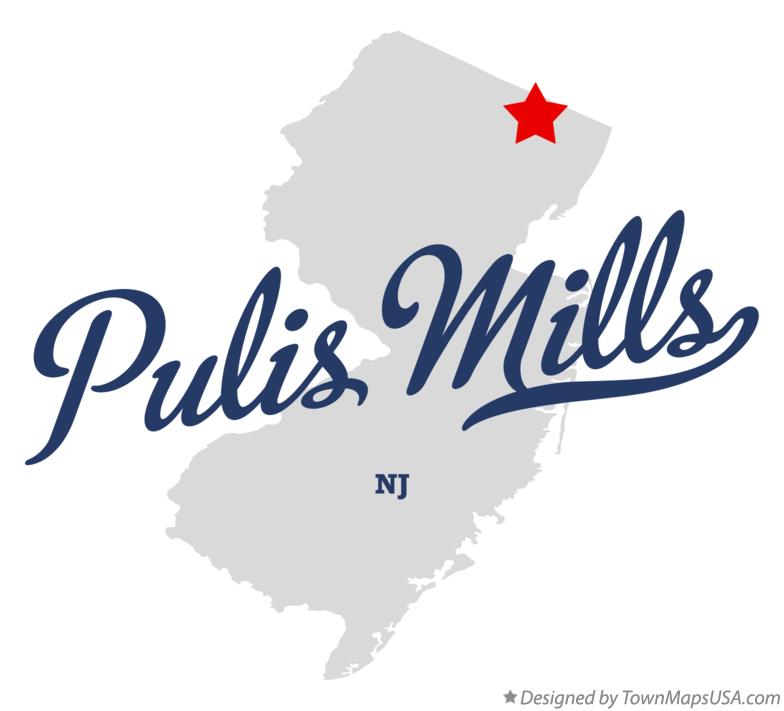 Map of Pulis Mills New Jersey NJ