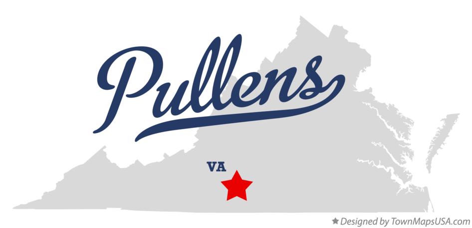 Map of Pullens Virginia VA