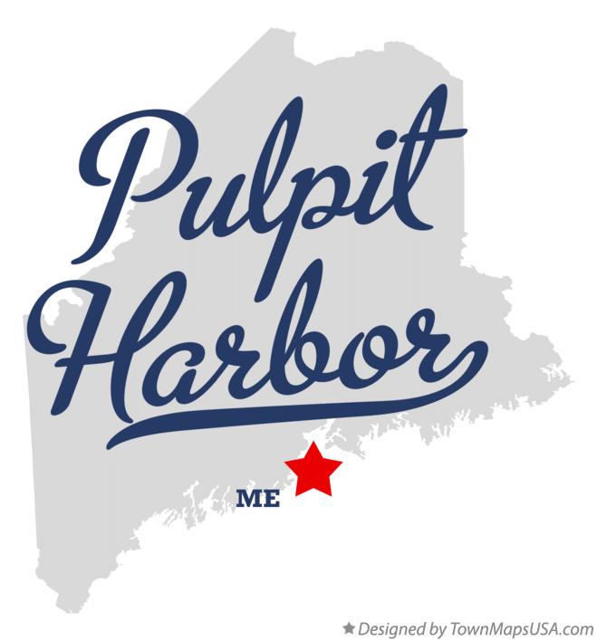 Map of Pulpit Harbor Maine ME