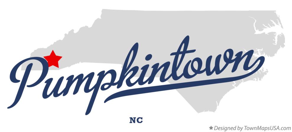 Map of Pumpkintown North Carolina NC