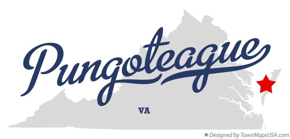 Map of Pungoteague Virginia VA