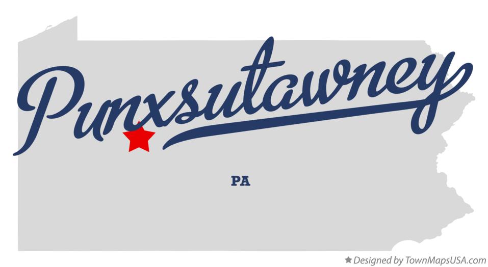 Map of Punxsutawney Pennsylvania PA