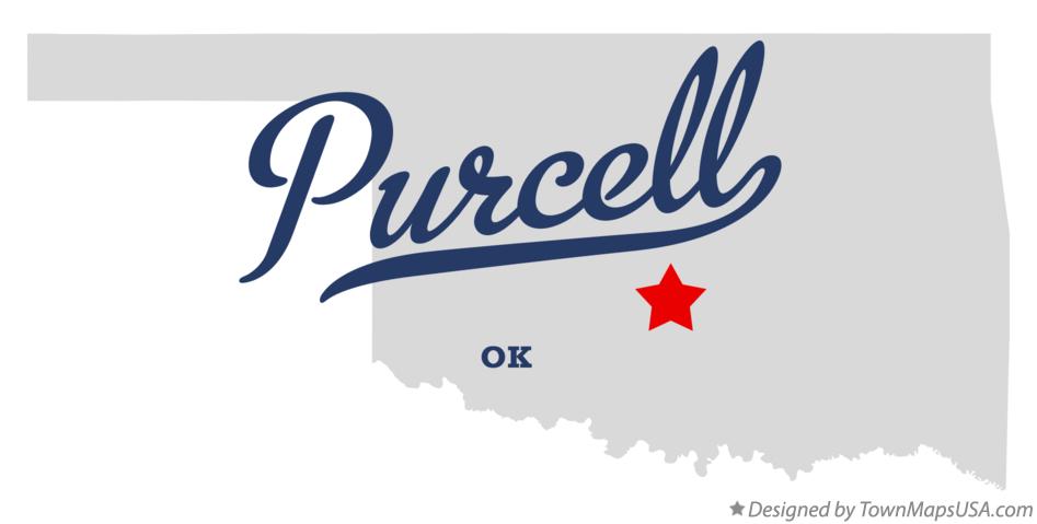 Map of Purcell Oklahoma OK
