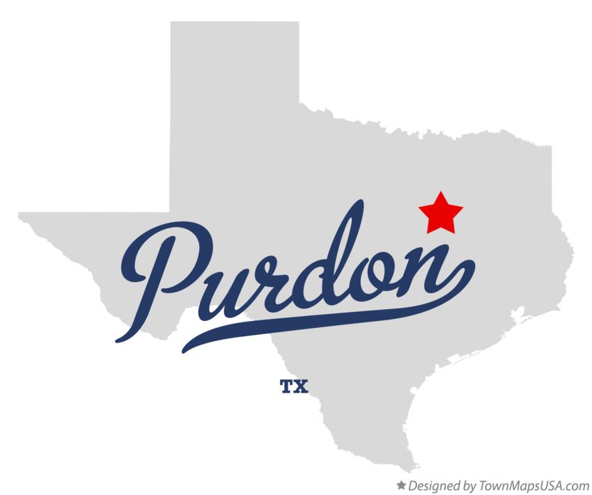 Map of Purdon Texas TX