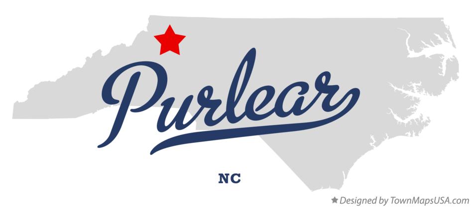 Map of Purlear North Carolina NC