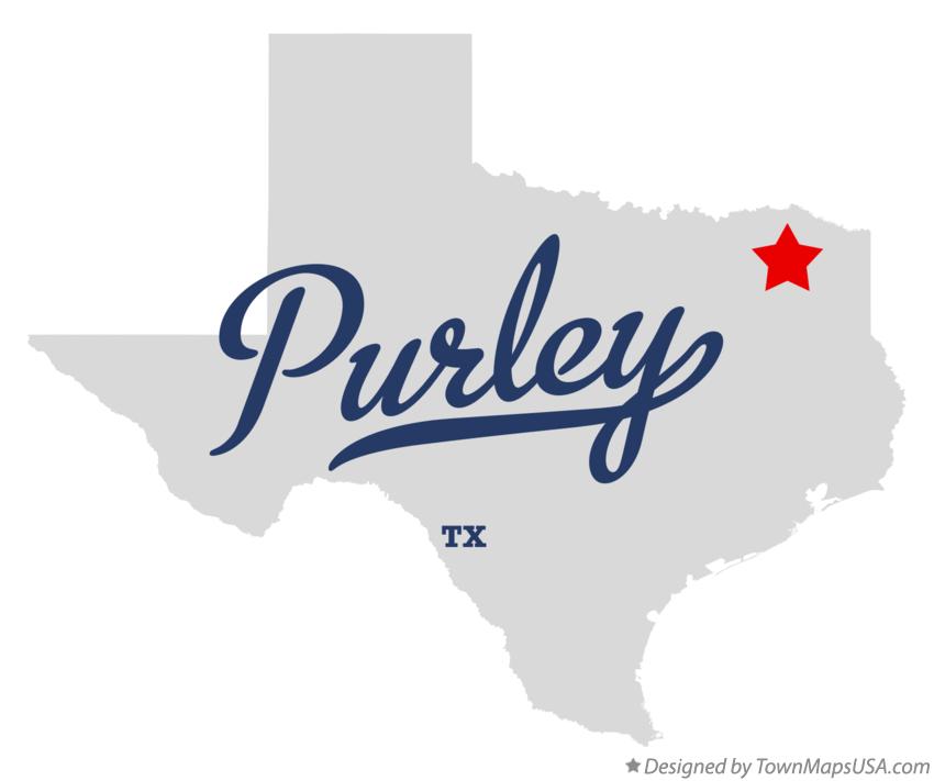 Map of Purley Texas TX