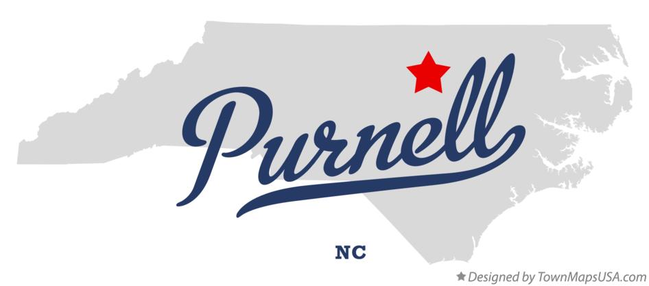 Map of Purnell North Carolina NC