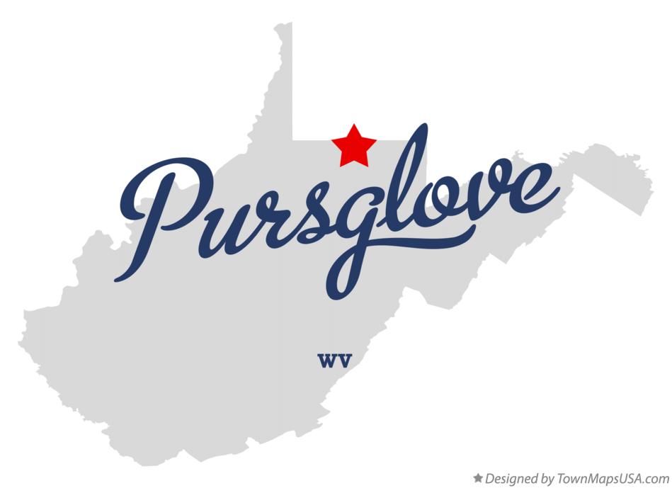Map of Pursglove West Virginia WV