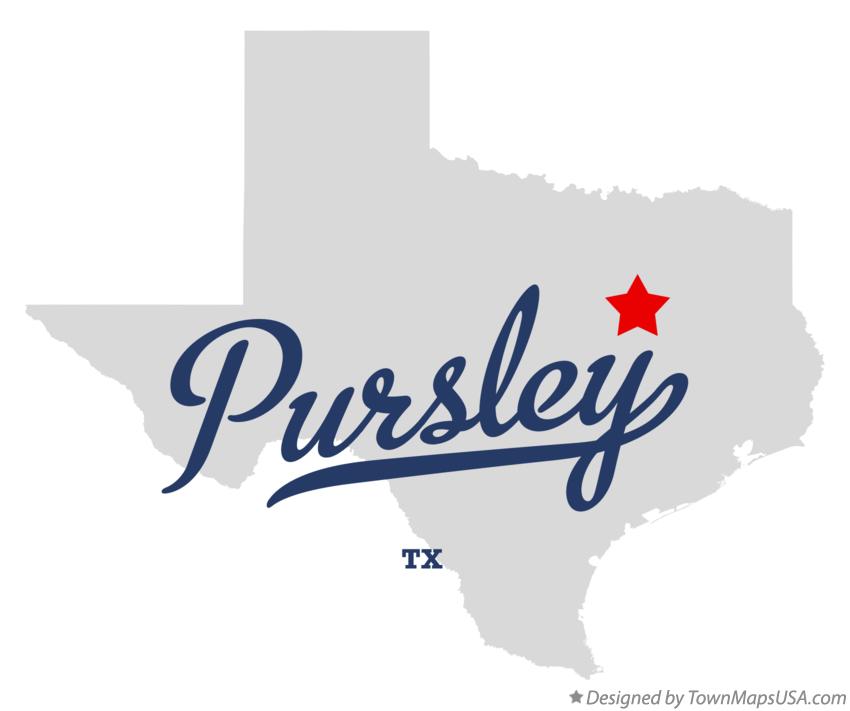 Map of Pursley Texas TX