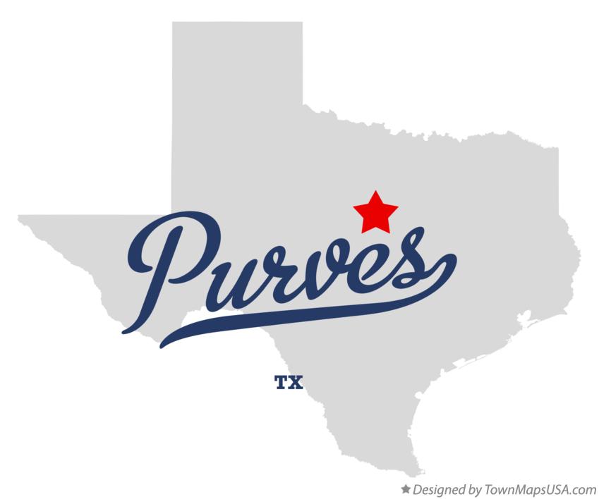 Map of Purves Texas TX