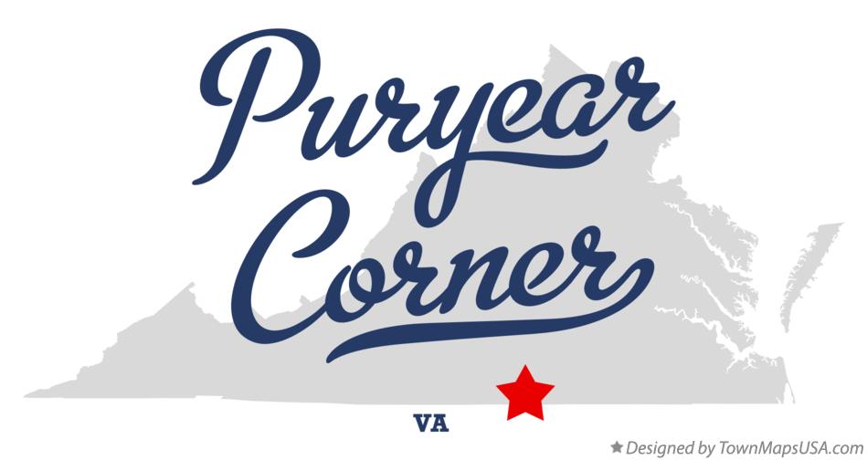 Map of Puryear Corner Virginia VA