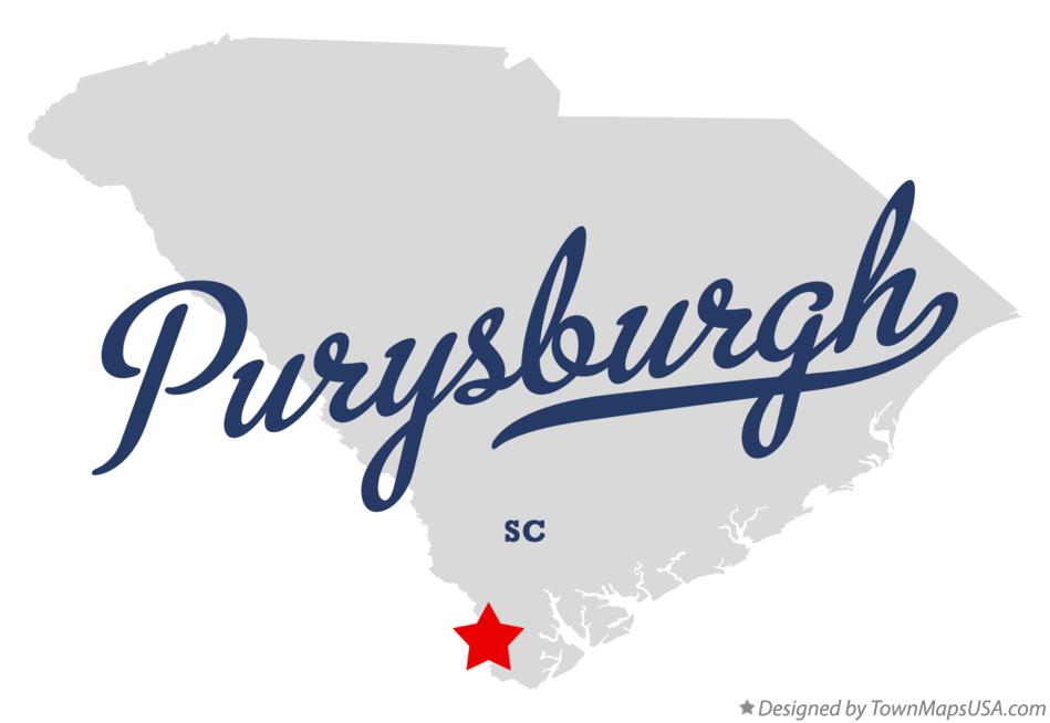 Map of Purysburgh South Carolina SC