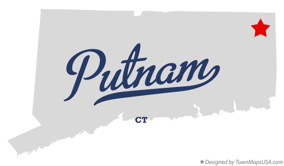 Map of Putnam Connecticut CT