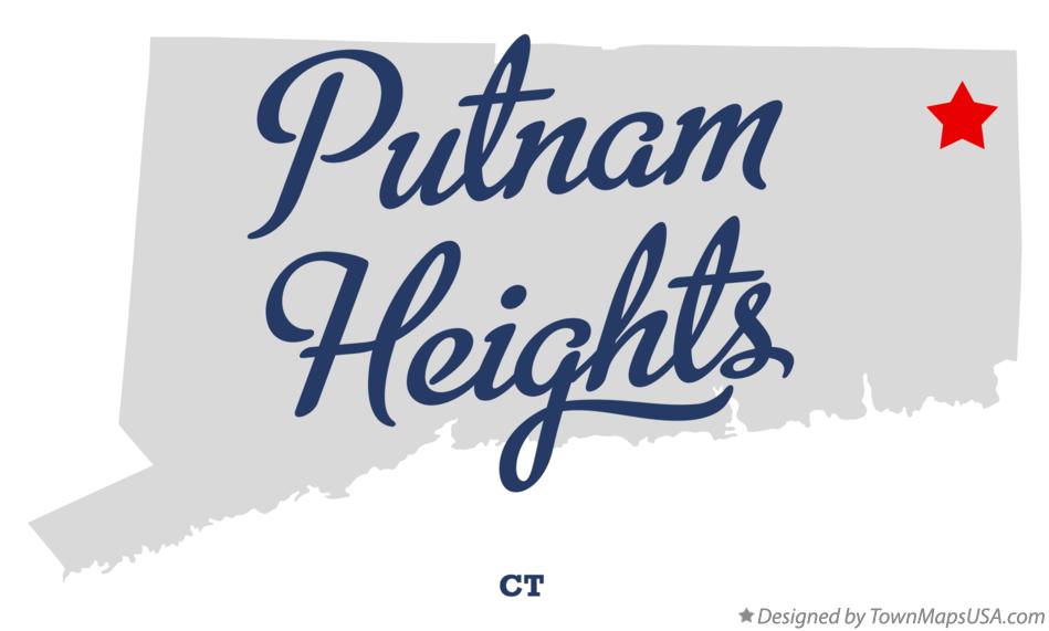 Map of Putnam Heights Connecticut CT