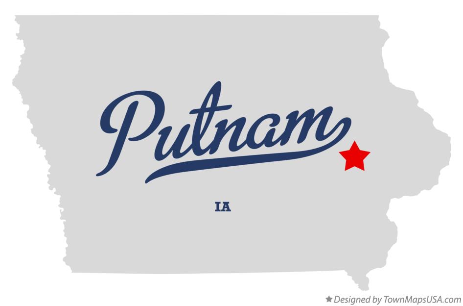 Map of Putnam Iowa IA