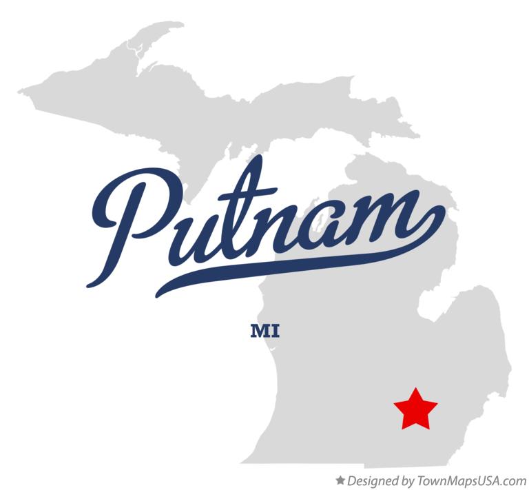 Map of Putnam Michigan MI