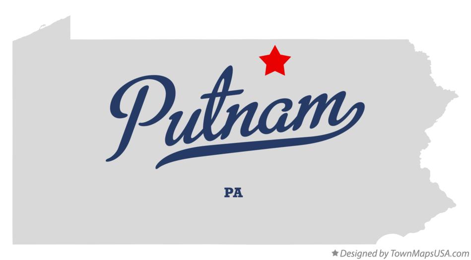 Map of Putnam Pennsylvania PA