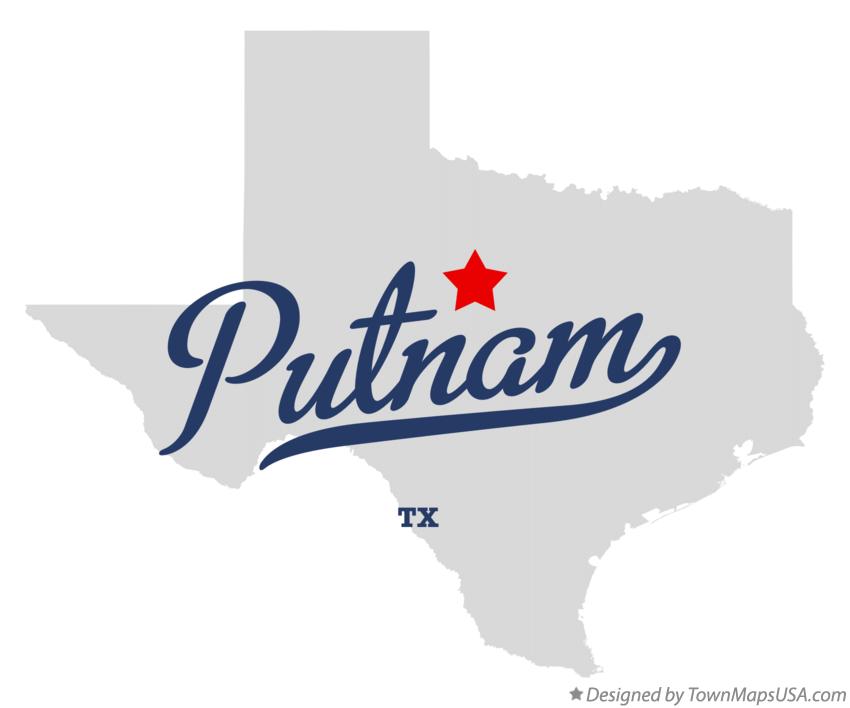 Map of Putnam Texas TX