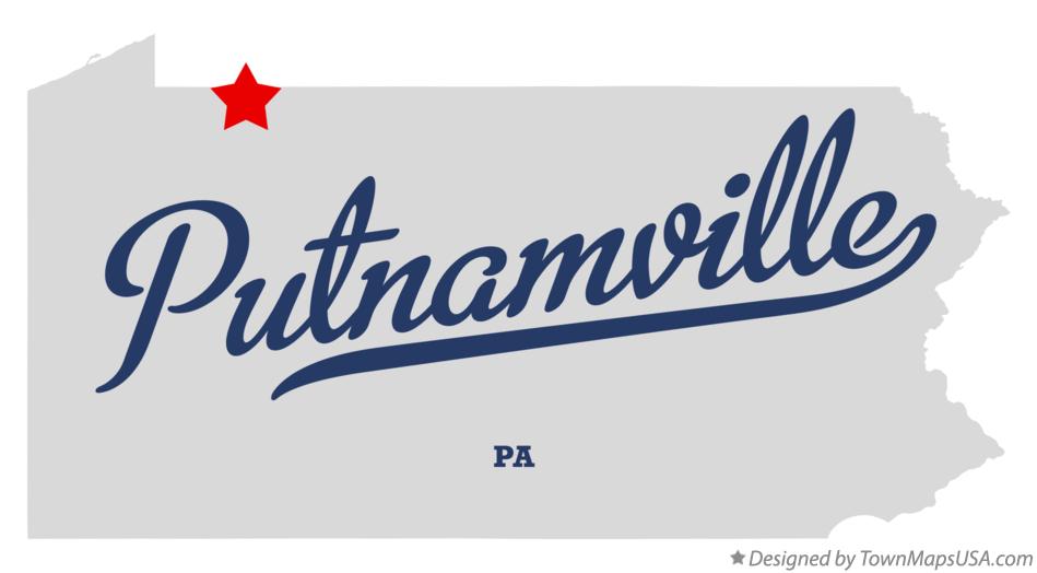 Map of Putnamville Pennsylvania PA