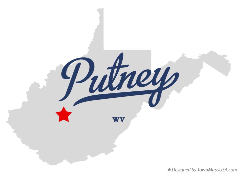 Map of Putney West Virginia WV
