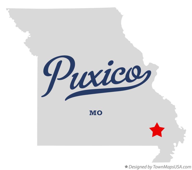 Map of Puxico Missouri MO
