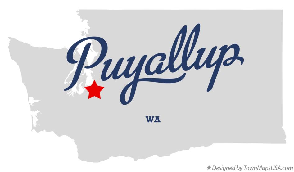 Map of Puyallup Washington WA
