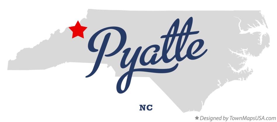 Map of Pyatte North Carolina NC
